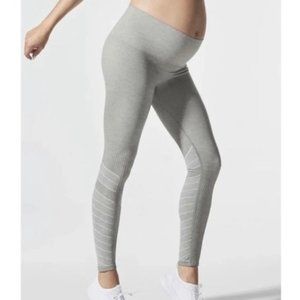 Blanqi Sport Support Hipster Contour Maternity Leggings Gray Size Small